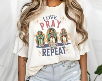 Our Lady Guadalupe Shirt,Retro Marian Catholic Shirt, New Catholic Mom Gift, Our Lady
