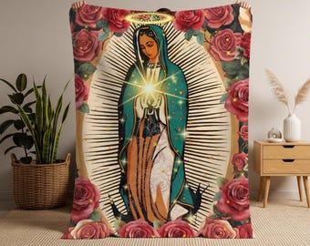 Our Lady of Guadalupe Blanket Catholic girl blanket baby blanket Baby Shower Gifts Newborn baby Gift Baptism Gift Catholic Gift