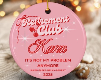 Coquette Retirement Ornament Retirement Keepsake Custom Retirement Ornament Gift for Coworker Retirement Gift For Boss Happy Retirement