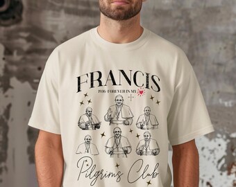 Pope Francis Memorial T-shirt ,Pilgrims Club Tee, Religious Catholic Tee, Vatican Pilgrimage Souvenir, Catholic keepsake
