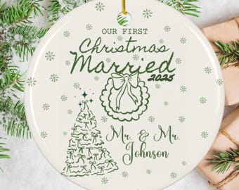 Ceramic Ornaments Personalized My First Christmas Married as Mr & Mr  Christmas Tree Decor Holiday Gift LGBT Decoration Newlywed Present