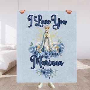 Catholic Blanket Custom Catholic Throw Personalized Religious Quilt Comforting Baptism Gift Soft Prayer Shawl Mothers Day Gift Kid Blanket