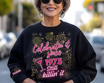 50th Birthday Sweatshirt | Personalized  Birthday Gift for Her/Him | 50th birthday women | Custom