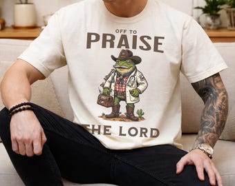 Doctor T-Shirt | Faith Forward Texan Doctor Tee | Christian Frog Shirt for health Crew