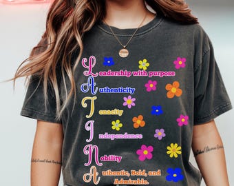 Hispanic Heritage Latina T-Shirt, Latinx Pride Top, Latin Culture Apparel, Mexican Mom Gift, Latina Shirt