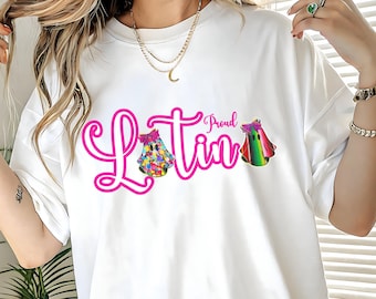 Proud Latina T-Shirt: Mexican Heritage Month, Ghost Design