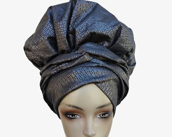 2 WAY SATIN LINED Head Wrap, African Print Head Wear, Scrub Cap, Turban, Pre-Tied Headwrap, Headband, Head Covering, Ankara, Holiday Gifts