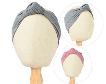 KNOTTED BABY HEADBANDS for Girls – Soft Ribbed Stretch Turban for Newborns & Toddlers | Shiny Infant Hair Bow, Baby Girl Gift Accessory 0-4T