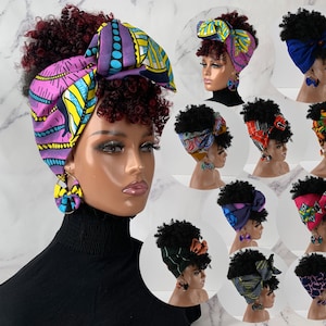 SATIN LINED SCARF Wide Ankara Wrap Mini Wraps Women Headtie Headband Head Coverings Boho Freestyle Wraps Not Pre-Tied Ankara Bold Prints