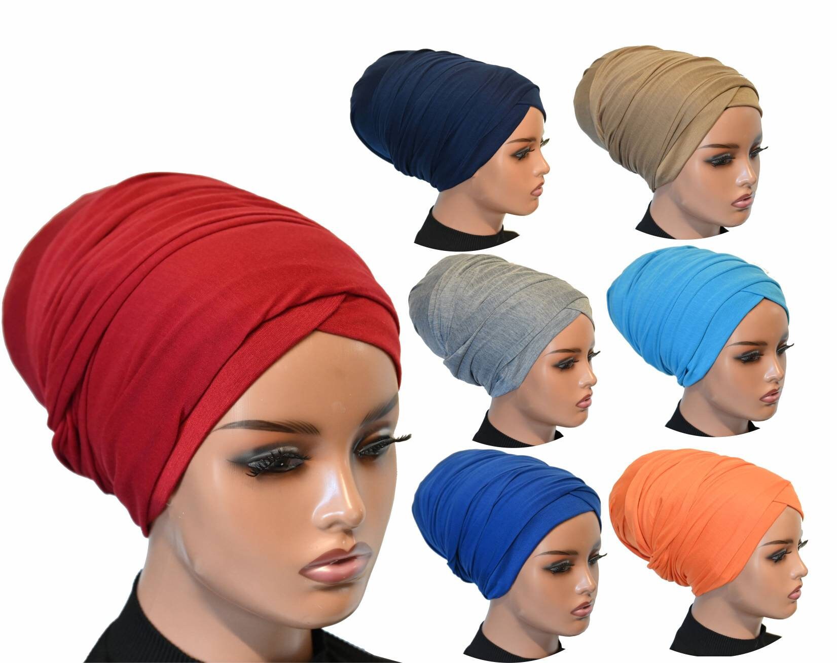 SATIN LINED TURBAN Wrap Pretied Turban Flexi Tube Wrap Etsy