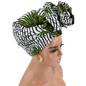 Pañuelo para la cabeza con estampado africano para mujer, pañuelo de Ankara, pañuelo de estilo libre, pañuelo del mes de la historia afroamericana, estampados variados, regalo de cumpleaños para ella