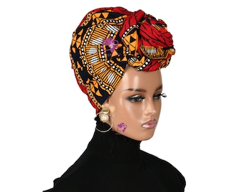 SATIN LINED HEADWRAPS, Extra Large Freestyle Ankara Scarf, Bold African Prints Head Wraps, Gift For Her,Protective Styling Queens Head Wraps