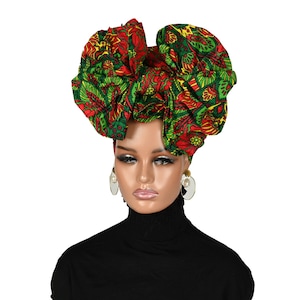 WOMEN Head Wrap ANKARA scarf AFRICAN  Print  Head Wraps Ankara Fabric Headwraps XLarge Headwrap Head tie Head Covering Not Pre-Tied Gifts