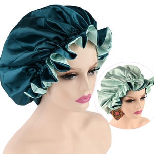 SILK SATIN BONNETS, Double Layer Silky Bonnets for Natural Hair, Braids, Locs and Curly Hair, Protective Headcover, Sleep Cap, Gifts for Her
