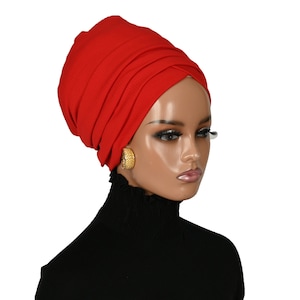 PRETIED TURBAN HEADWRAP, Satin Lined Turban, Women Hijab Cap, Chemo Gift, Protective Styling, Headscarf, Chemo Hat, Alopecia, Gifts for Her
