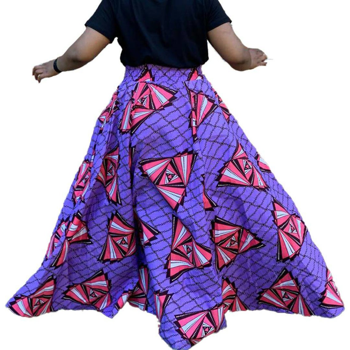 ADA AFRICAN PRINT Maxi Skirt With 2 Pocketheadwrap Maxi | Etsy
