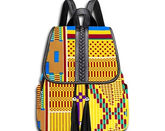 ADAUGO AFRICAN PRINT Backpacks/Ankara Backpack/School Backpack/ School Bags/Work Bags/Travel Bags/Outdoor Bags, For women (ladies and girls)