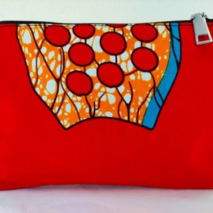 UNIQUE AFRICAN PRINT Cosmetics Bag, Make Up Bag, Handmade Make Up Bag, Beauty Bag, Christmas Gift, Holiday Gift, Travel Pouch, Toiletry Bag