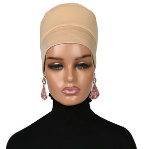 NEW!!! ANTI SLIP Turban Volume Shaper, Head Wrap Shaper, Tichel Volume Lifter, Bobo Volumizer, Chemo Cap Lifter, Adjustable Cap, Beige Color