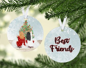 Thank You Stay Golden Being Friend Girls Holiday Ornament Friends Gift Holiday Ornament Friends Buddies Gift Christmas Season Tree