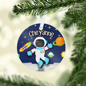 Personalized Astronaut Ornament, Personalized Ornament, Space Ornament, Christmas gift for boys, Christmas gift for girls, Astronaut