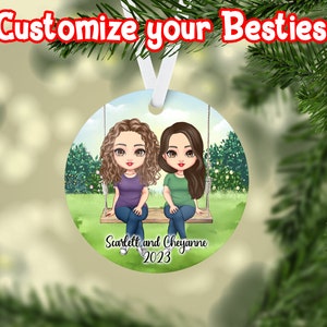 Personalized Best Friend Ornament, Best Friend Ornament, Christmas Gift for Best Friend, Christmas Keepsake, Bestie Christmas Gift