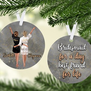 Personalized Best Friend Ornament, Best Friend Ornament, Christmas Gift for Best Friend, Bridesmaid Gift , Christmas Keepsake, Bridesmaid