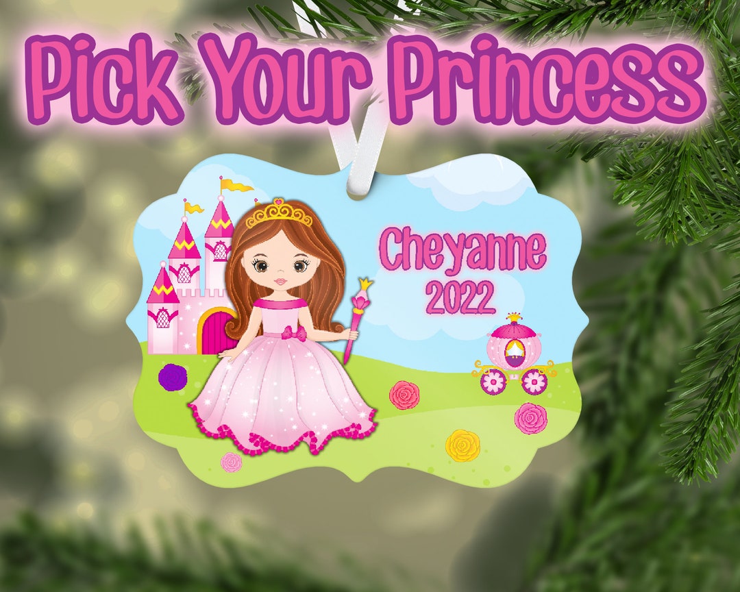 Princess Ornament, Personalized Princess , Princess Christmas Gift ...