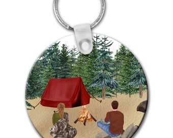 Camping Key Chain, Personalized Key Chain, Camper Keys, Personalized Camping Supplies, Gift for husband, Gift for Wife