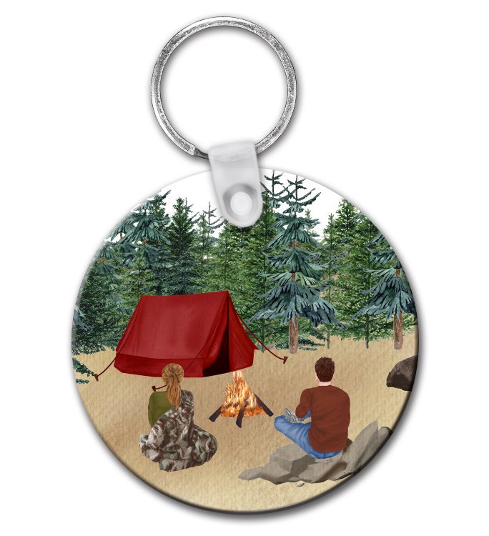 Camping Key Chain Personalized Key Chain Camper Keys Etsy