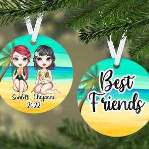 Personalized Best Friend Ornament, Best Friend Ornament, Christmas Gift for Best Friend, Christmas Keepsake, Bestie Christmas Gift
