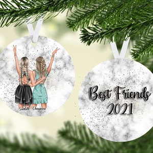 Personalized Best Friend Ornament, Best Friend Ornament, Christmas Gift for Best Friend, Ornament 2021, Christmas Keepsake