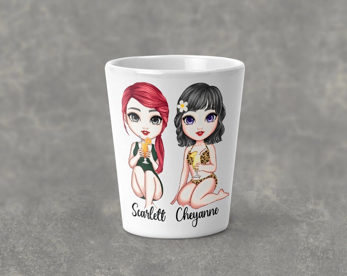 Personalized Best Friend Shot Glass, Best Friend Gift, Personalized
