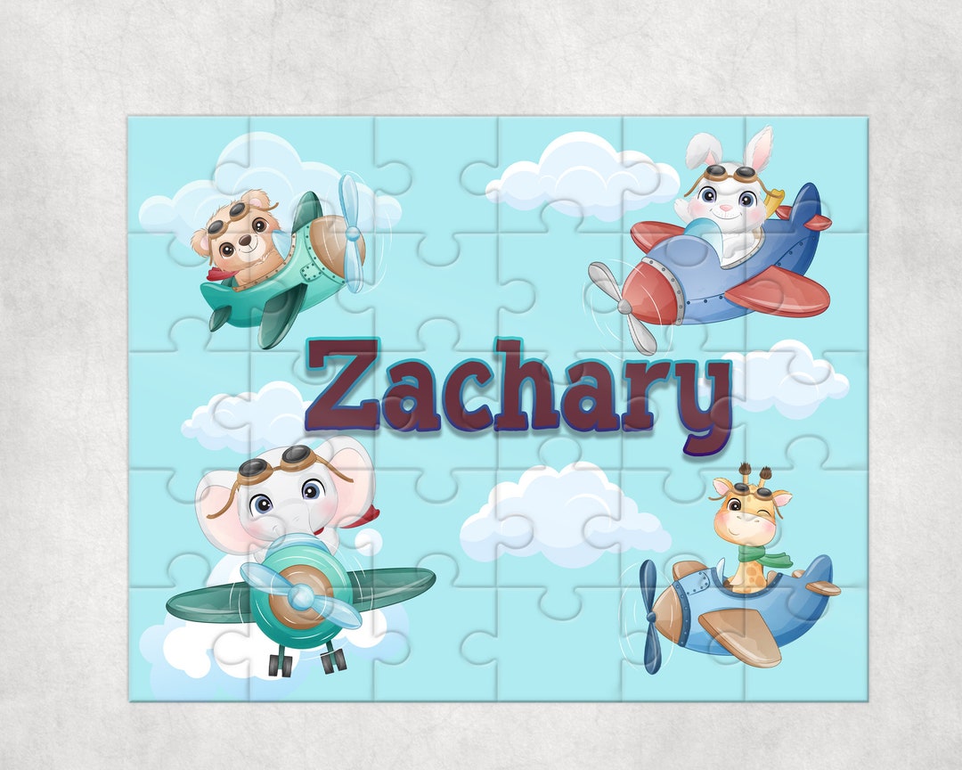 Personalized Airplane Puzzle, Personalized Puzzle for Kids , Airplane ...