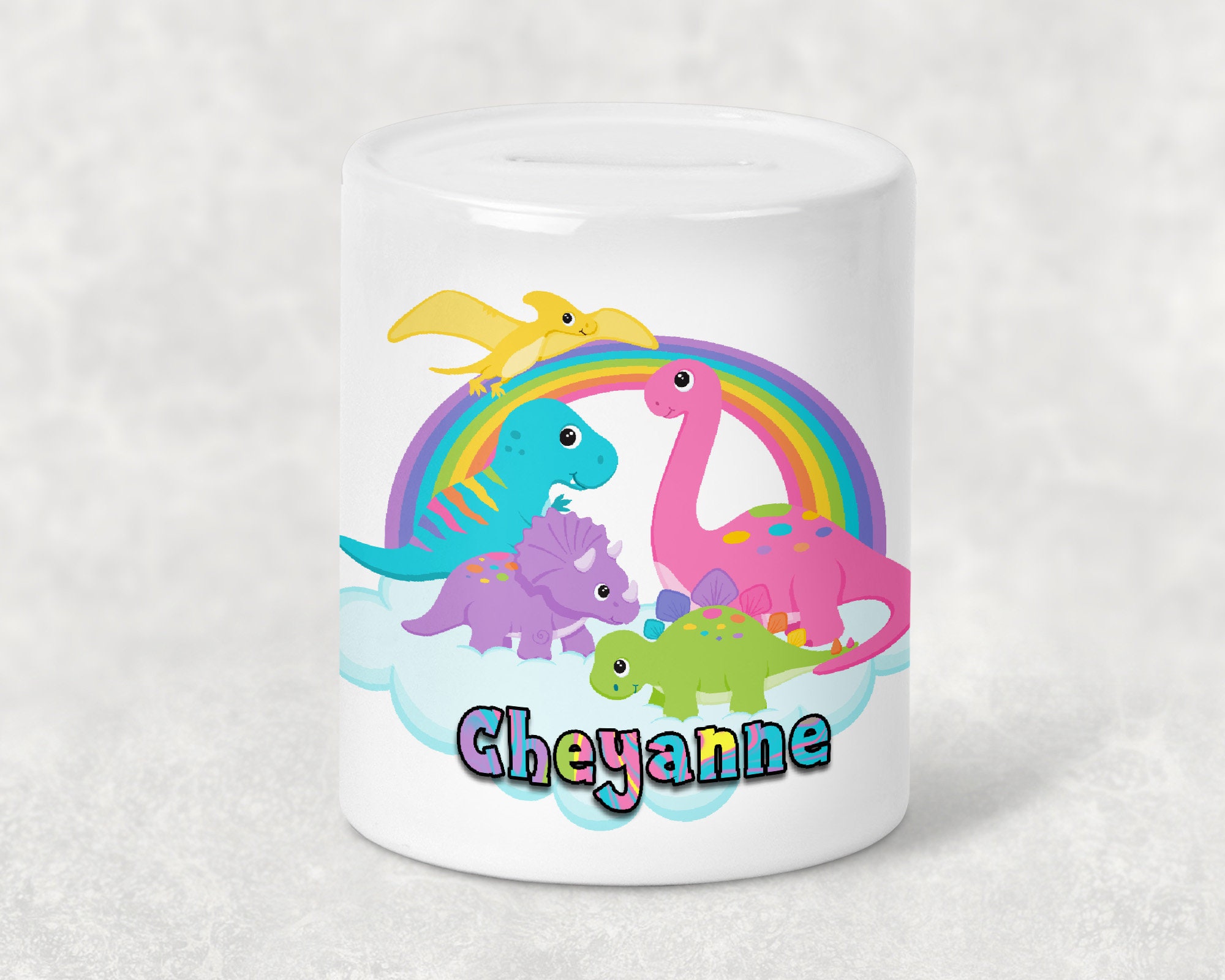 Dinosaur Coin Bank, Dinosaur Piggy Bank, Dinosaur Gift for Girls