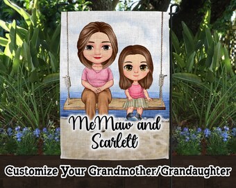 Personalized Garden Flag, Mother's day gift, Gift for grandma, Garden flag for grandma, Grandparent gift,
