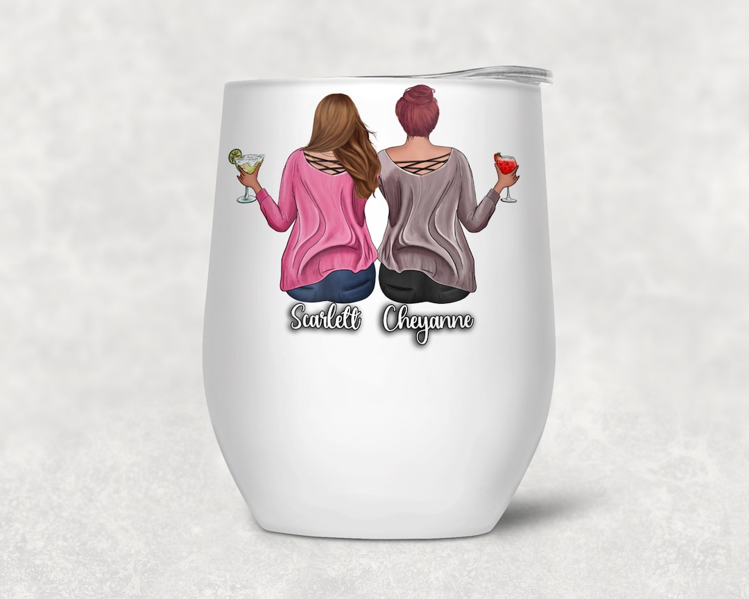 Personalized Best Friend Wine Glass, Best Friend Drinkware