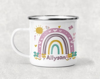 Personalized Kids Mug, Personalized Rainbow Mug, Personalized Gift for Kids, Rainbow Birthday Gift, Personalized Kids Cup, Rainbow Party