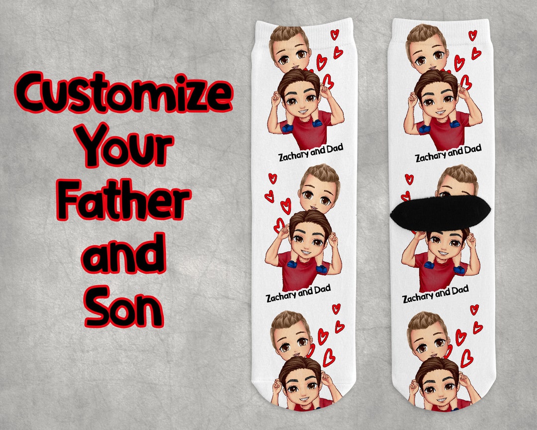 Personalized Father's Day Gift, Personalized Socks, Gift for Dad, Gift ...