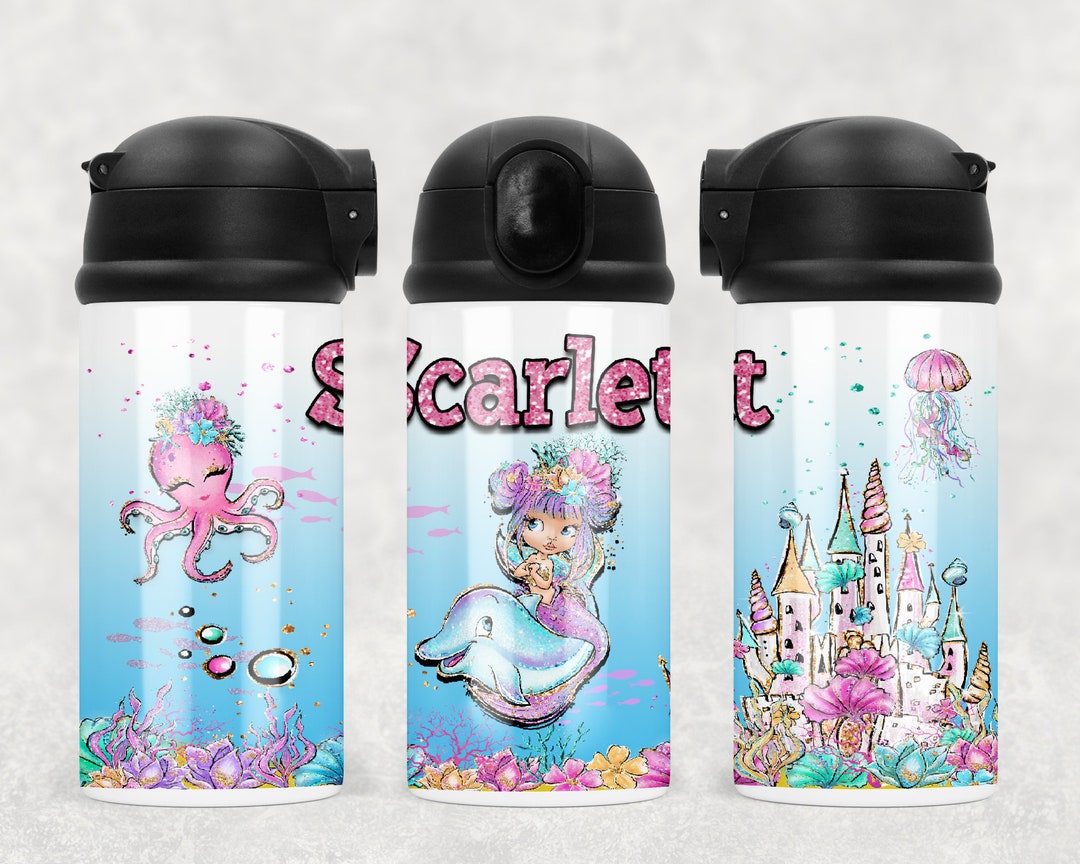 Mermaid Water Bottle for Kids, Birthday Gift for Girls, Mermaid Gift for Girls, Mermaid Tumbler ...
