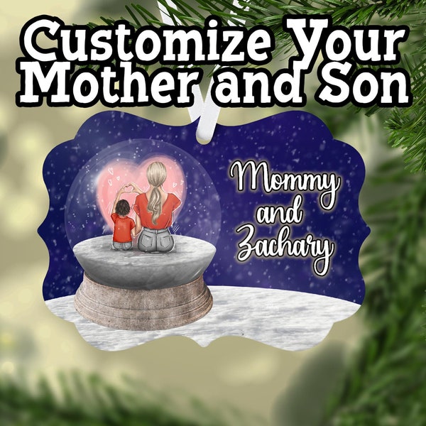 Mother and Son Ornament Etsy