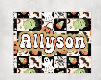 Personalized Halloween Puzzle, Halloween Activity for kids, Ghost puzzle, Halloween gift, Halloween party, Personalized Boo Box Filler