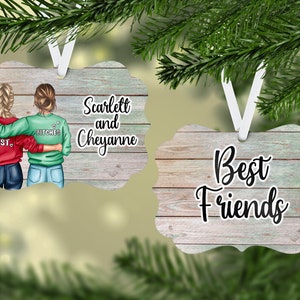 Personalized Best Friend Ornament, Best Friend Ornament, Christmas Gift for Best Friend, Christmas Gift For Bestie, Long Distance Friend