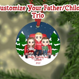 Dad and Daughter Ornament, Dad and Son Ornament, Christmas Gift For Dad, Christmas Gift For Dad From Child, Christmas Ornament For Dad