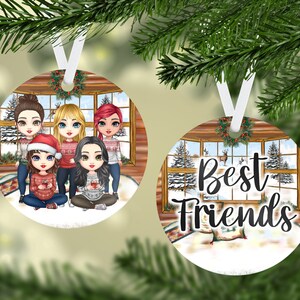 Personalized Best Friend Ornament, Best Friend Ornament, Christmas Gift for Best Friend, Christmas Keepsake, Bestie Christmas Gift