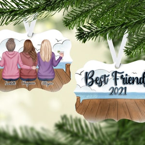 Personalized Best Friend Ornament, Best Friend Ornament, Christmas Gift for Best Friend, Ornament 2020, Christmas Keepsake