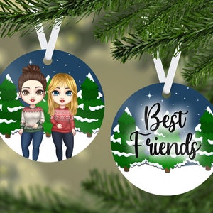 Personalized Best Friend Ornament, Best Friend Ornament, Christmas Gift for Best Friend, Christmas Keepsake, Bestie Christmas Gift