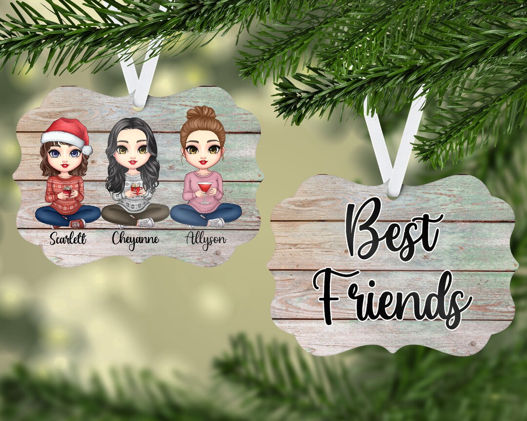 Personalized Best Friend Ornament, Best Friend Ornament,christmas Gift ...