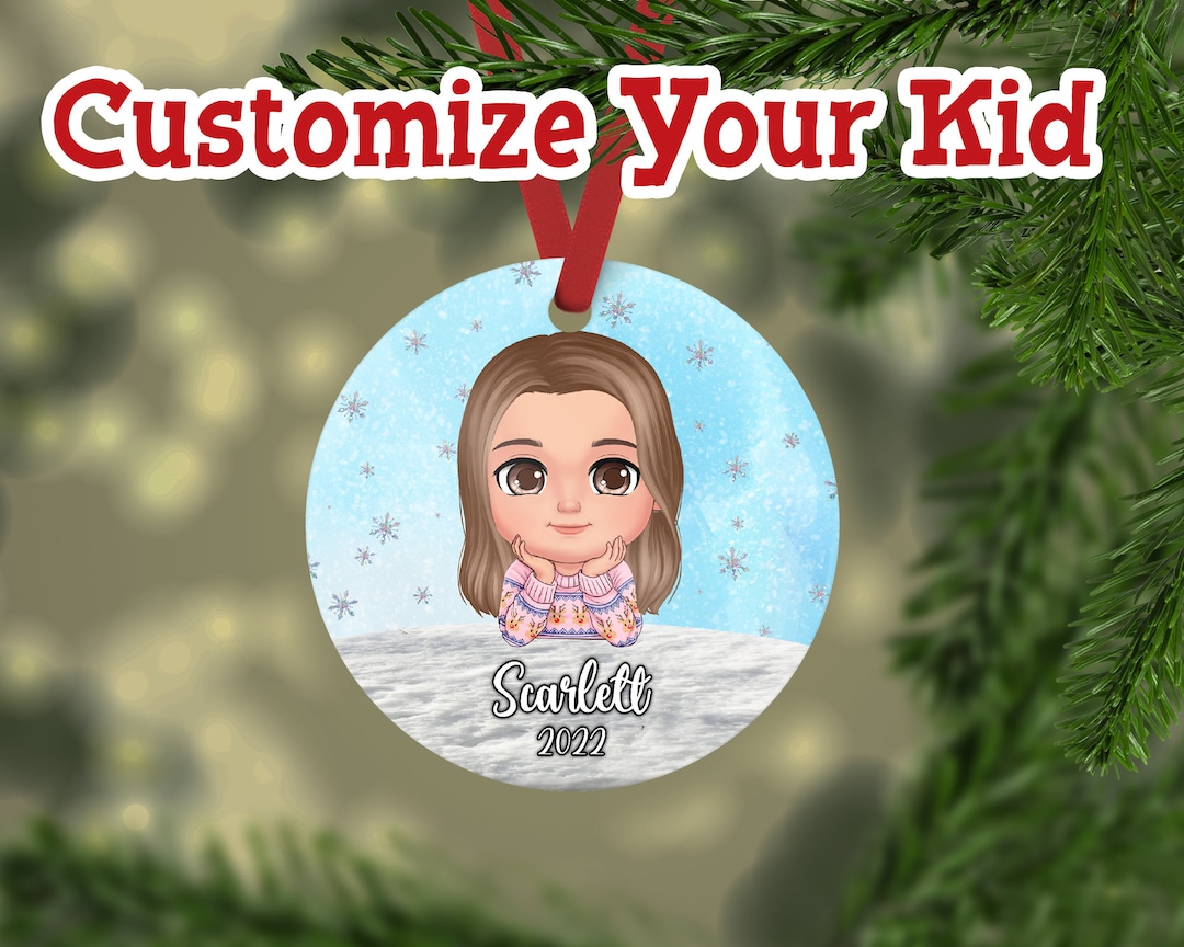 Personalized Christmas Ornament for Kids, Christmas Gift for Kids ...
