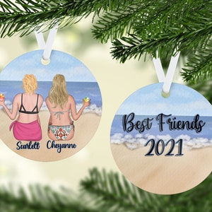 Personalized Best Friend Ornament, Best Friend Ornament, Christmas Gift for Best Friend, Ornament 2021, Christmas Keepsake